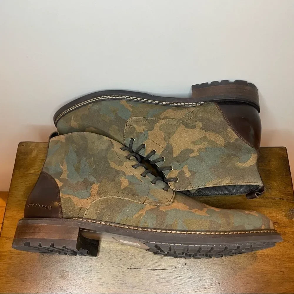 Mark Nason | NWOT! Stowe Military Camo Lace Up Suede Boots - Mens 12
